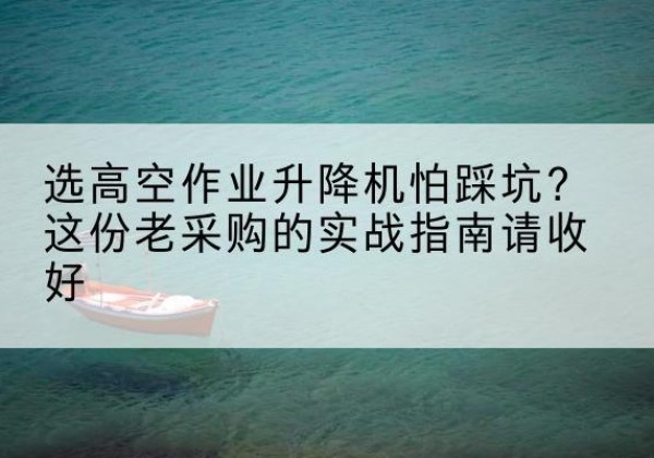 罗山高空作业升降机厂家推荐-选高空作业升降机怕踩坑？这份老采购的实战指南请收好